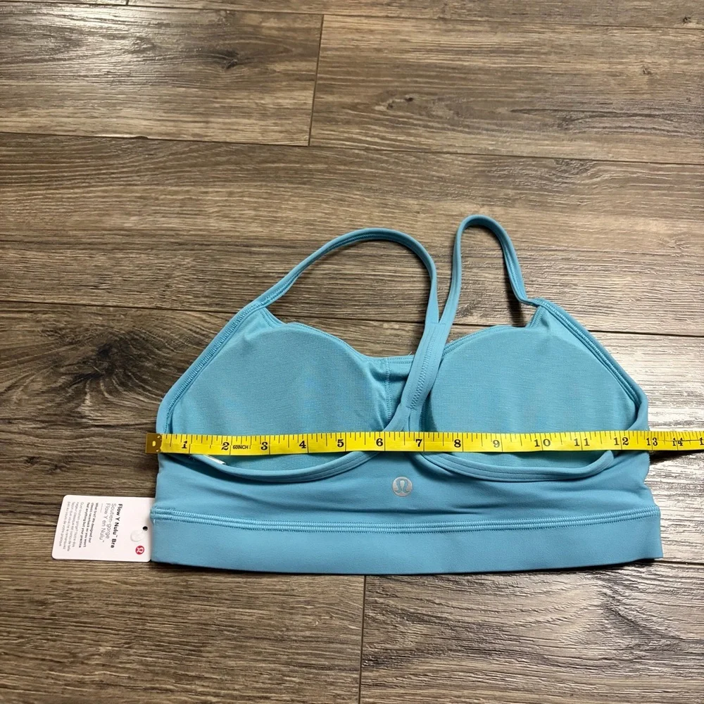 NWT Lululemon Flow Y Bra Nulu *Light Support, A–C Cups (Washed Blue) Size 8